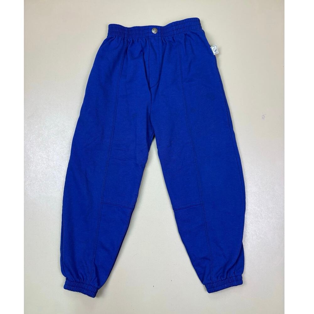 Vintage Snoopy Peanuts Kids Size 6 Royal Blue Sweatpants Made in USA Joggers